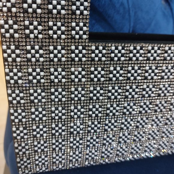 NINA Glittering Beaded Pattern Clutch Party Bag Handbag - Picture 7 of 15